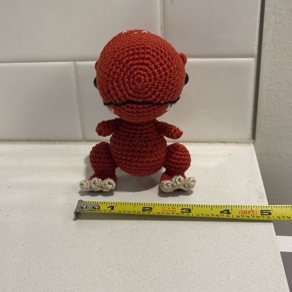 Handcrafted Tyrannosaurus Rex T-Rex Dinosaur Decor Amigurui Crochet Figure Toy - Picture 12 of 12
